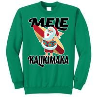 Mele Kalikimaka Surfing Santa Christmas Sweatshirt