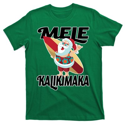 Mele Kalikimaka Surfing Santa Christmas T-Shirt