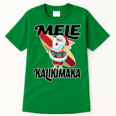 Mele Kalikimaka Surfing Santa Christmas Tall T-Shirt