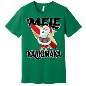 Mele Kalikimaka Surfing Santa Christmas Premium T-Shirt