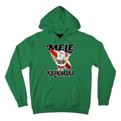 Mele Kalikimaka Surfing Santa Christmas Tall Hoodie