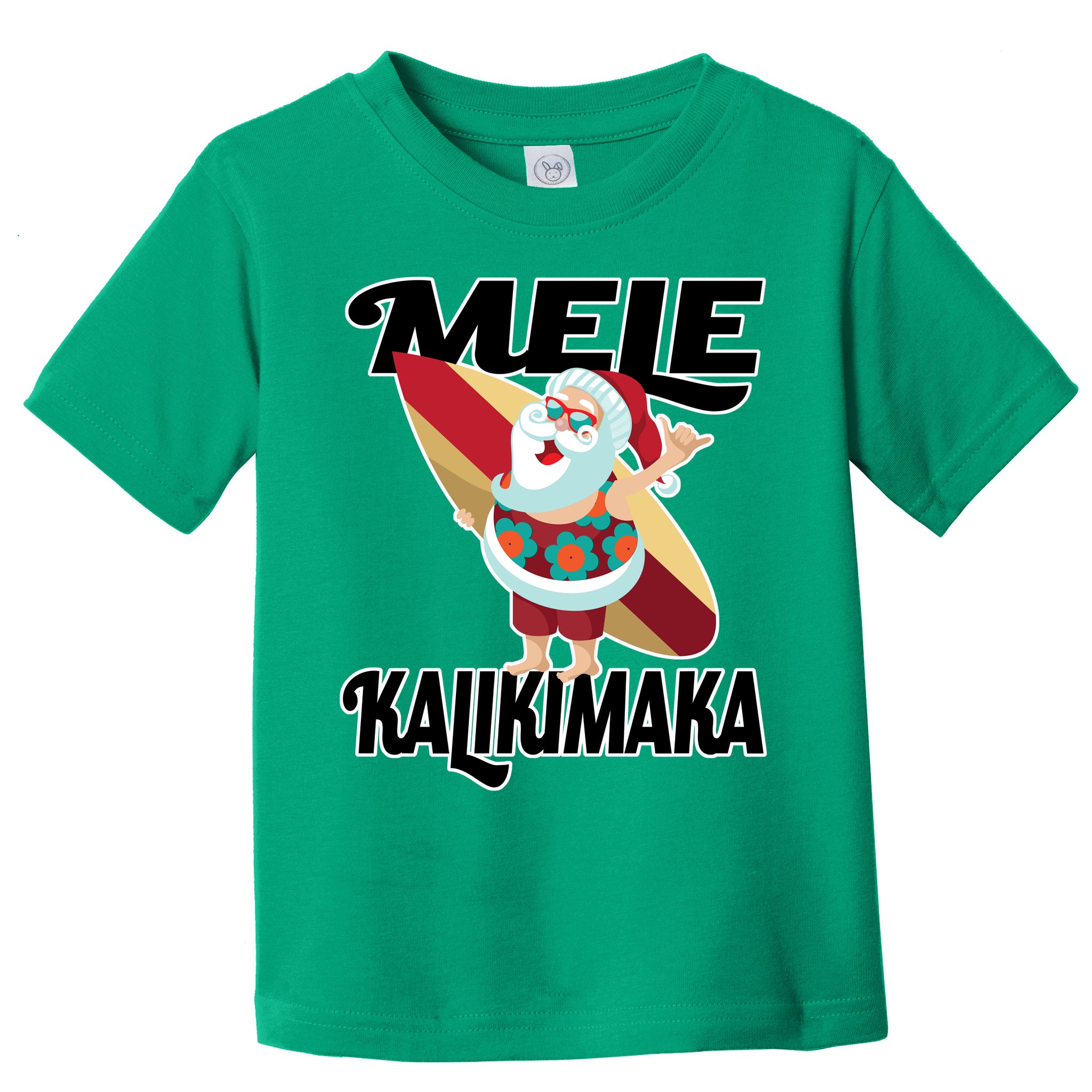 Mele Kalikimaka Surfing Santa Christmas Toddler T-Shirt