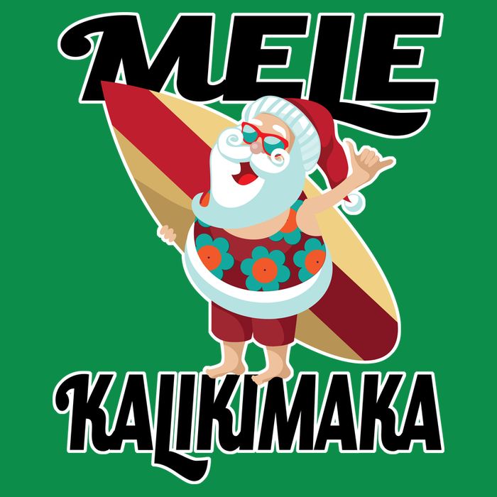 Mele Kalikimaka Surfing Santa Christmas Toddler T-Shirt