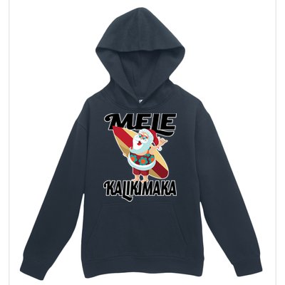 Mele Kalikimaka Surfing Santa Christmas Urban Pullover Hoodie