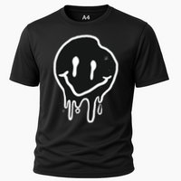 Melting Black And White Smile Face Cooling Performance Crew T-Shirt