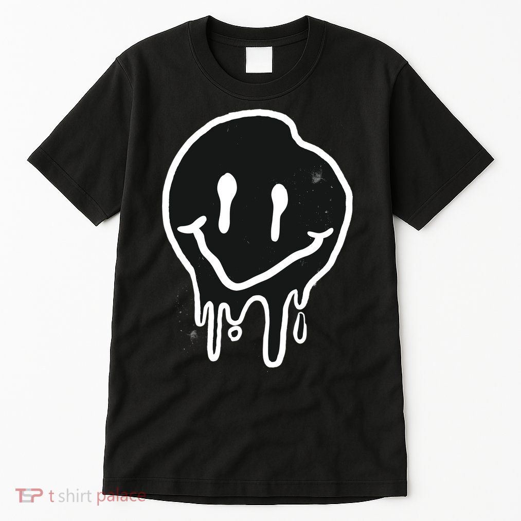 Melting Black And White Smile Face Tall T-Shirt