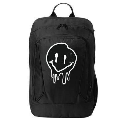 Melting Black And White Smile Face City Backpack