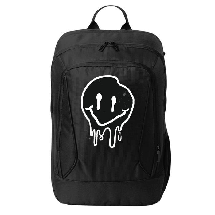 Melting Black And White Smile Face City Backpack