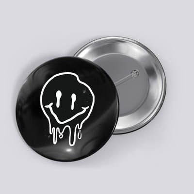 Melting Black And White Smile Face Button