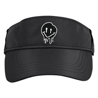 Melting Black And White Smile Face Adult Drive Performance Visor