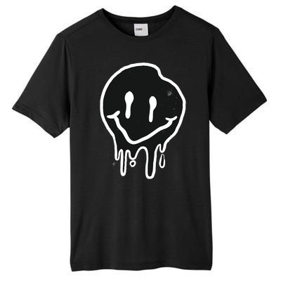 Melting Black And White Smile Face Tall Fusion ChromaSoft Performance T-Shirt