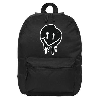Melting Black And White Smile Face 16 in Basic Backpack