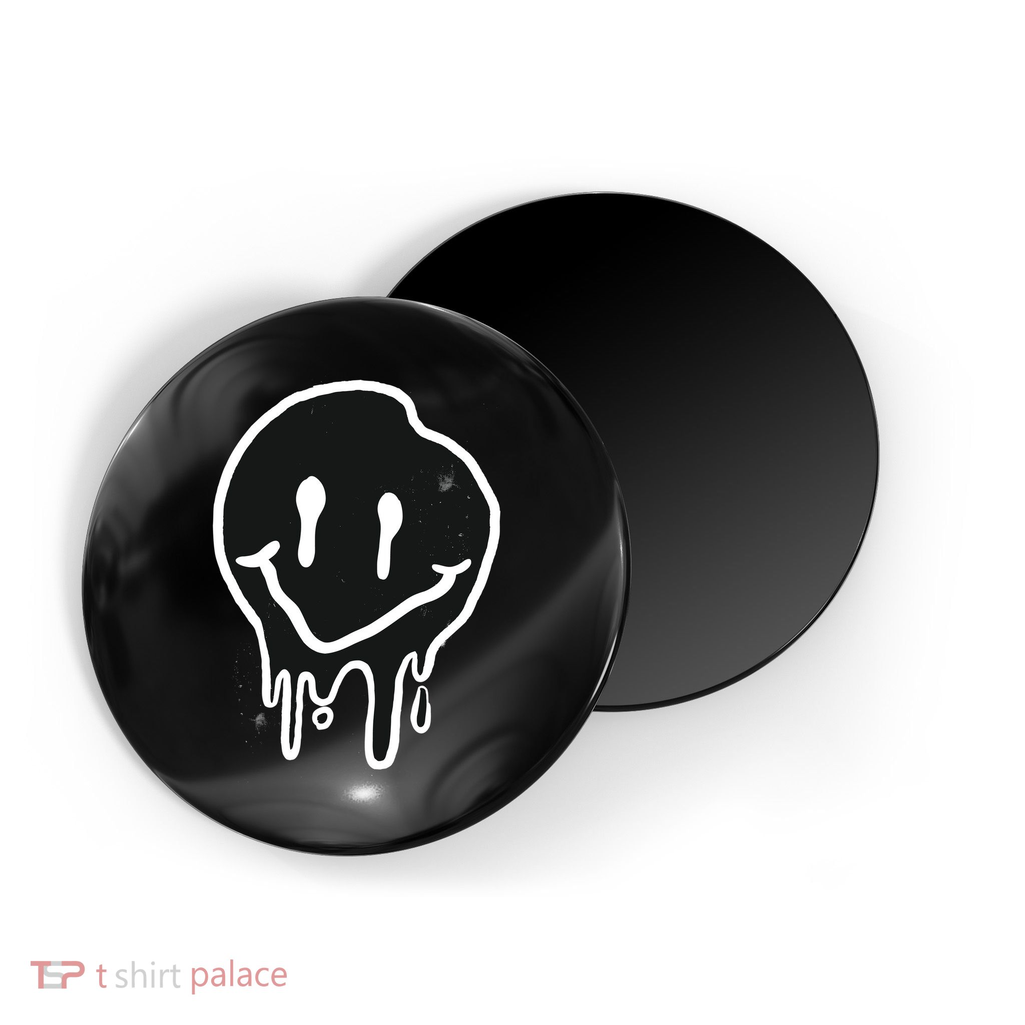 Melting Black And White Smile Face Magnet