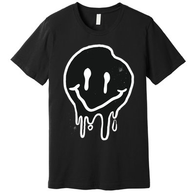 Melting Black And White Smile Face Premium T-Shirt