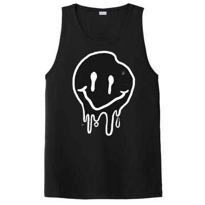 Melting Black And White Smile Face PosiCharge Competitor Tank