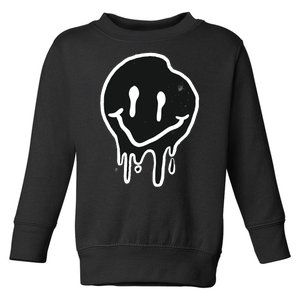 Melting Black And White Smile Face Toddler Sweatshirt