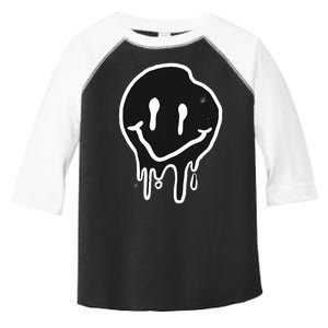 Melting Black And White Smile Face Toddler Fine Jersey T-Shirt