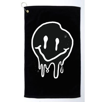 Melting Black And White Smile Face Golf Towel