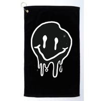 Melting Black And White Smile Face Golf Towel