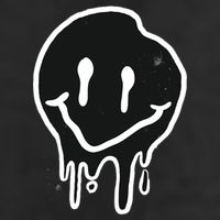 Melting Black And White Smile Face Golf Towel