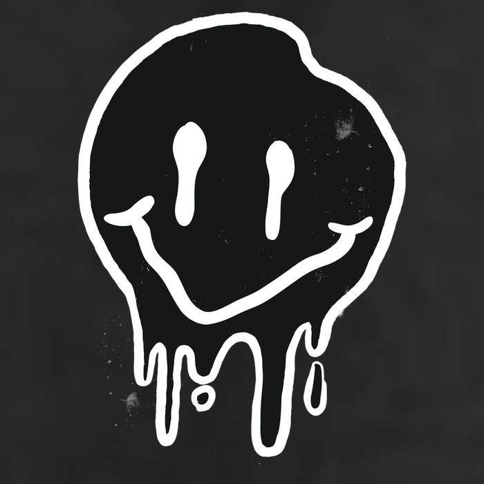 Melting Black And White Smile Face Golf Towel