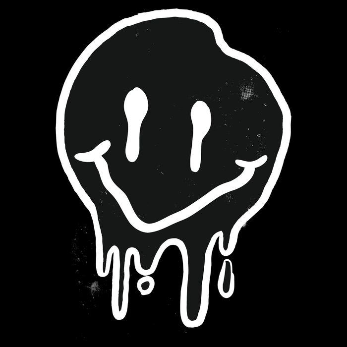 Melting Black And White Smile Face Kids T-Shirt