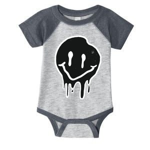 Melting Black And White Smile Face Infant Baby Jersey Bodysuit