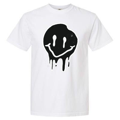 Melting Black And White Smile Face Garment-Dyed Heavyweight T-Shirt