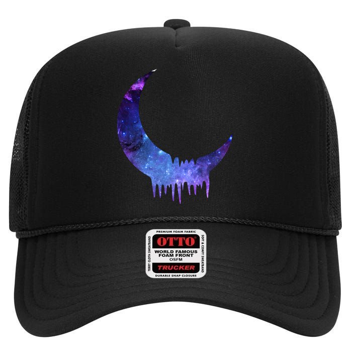 Melting Moon  High Crown Mesh Back Trucker Hat