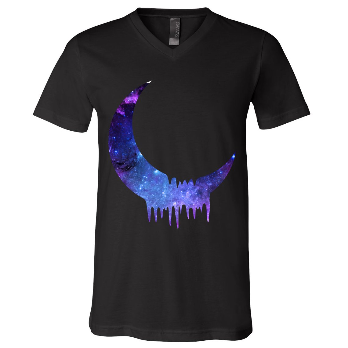 Melting Moon  V-Neck T-Shirt