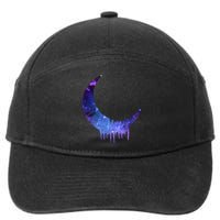 Melting Moon  7-Panel Snapback Hat