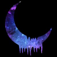 Melting Moon  Drawstring Bag