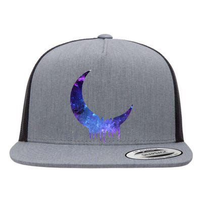 Melting Moon  Flat Bill Trucker Hat