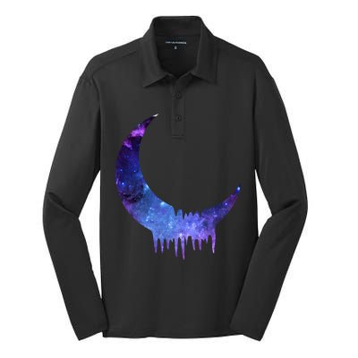 Melting Moon  Silk Touch Performance Long Sleeve Polo