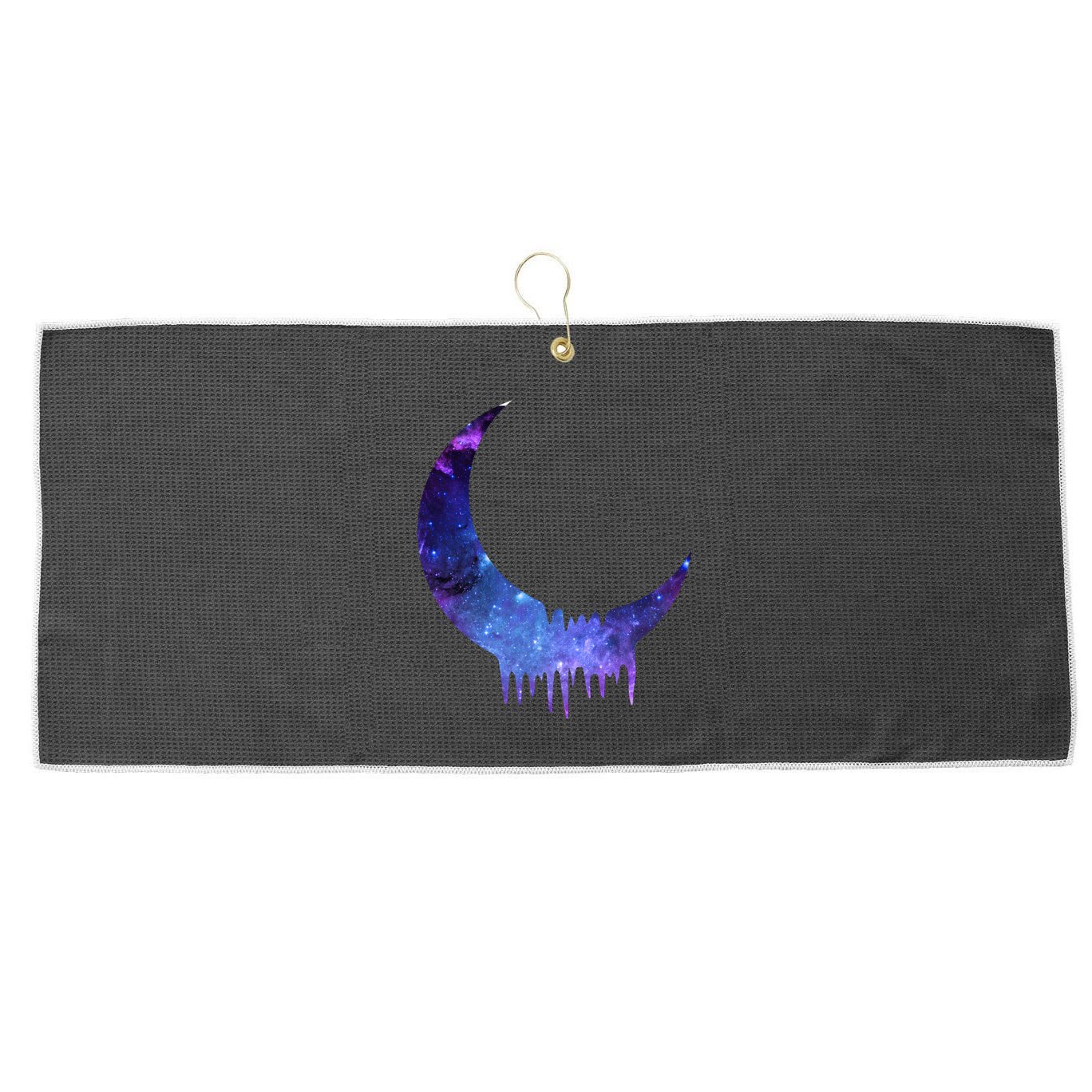 Melting Moon  Large Microfiber Waffle Golf Towel