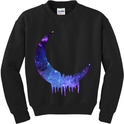 Melting Moon  Kids Sweatshirt