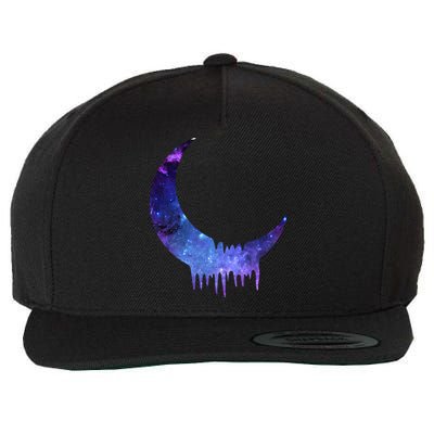 Melting Moon  Wool Snapback Cap