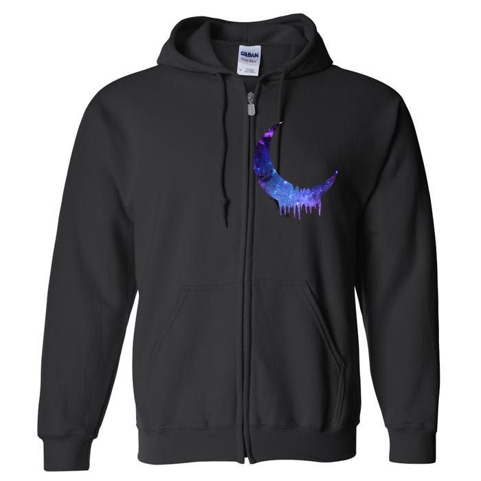 Melting Moon  Full Zip Hoodie