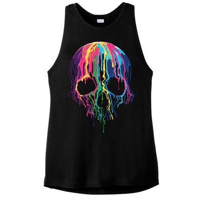 Melting Skull Ladies PosiCharge Tri-Blend Wicking Tank