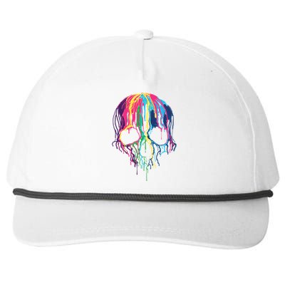 Melting Skull Snapback Five-Panel Rope Hat