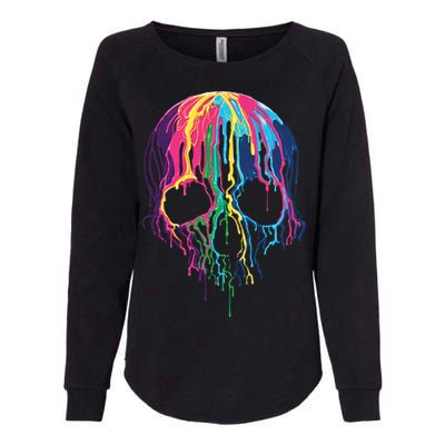 Melting Skull Womens California Wash Sweatshirt