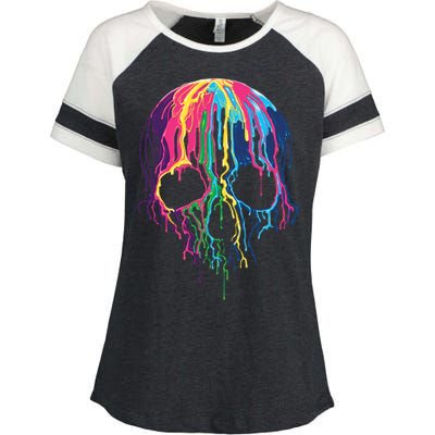 Melting Skull Enza Ladies Jersey Colorblock Tee