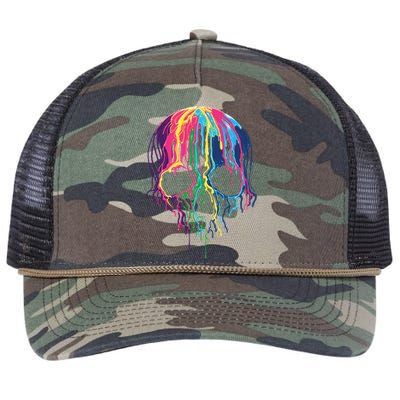 Melting Skull Retro Rope Trucker Hat Cap