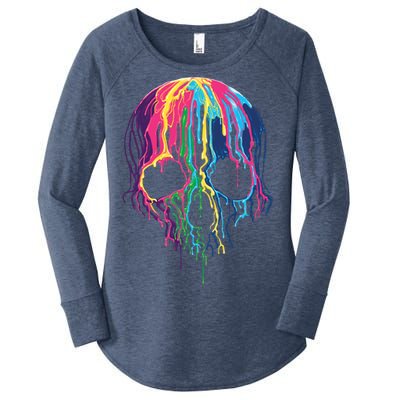 Melting Skull Women's Perfect Tri Tunic Long Sleeve Shirt