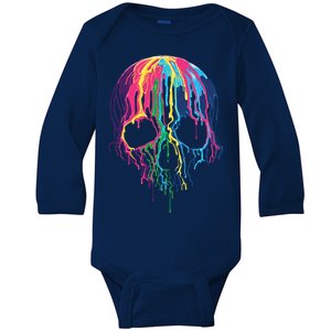 Melting Skull Baby Long Sleeve Bodysuit