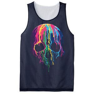 Melting Skull Mesh Reversible Basketball Jersey Tank