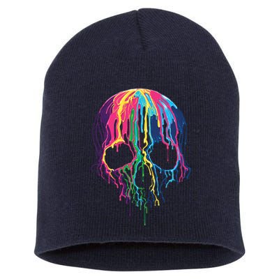 Melting Skull Short Acrylic Beanie