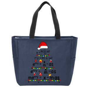 Math Equation Merry Xmas Funny Math Teacher Christmas Humor Zip Tote Bag