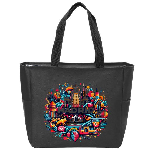 Madrid Espana Madrid Spain Sport Club Zip Tote Bag