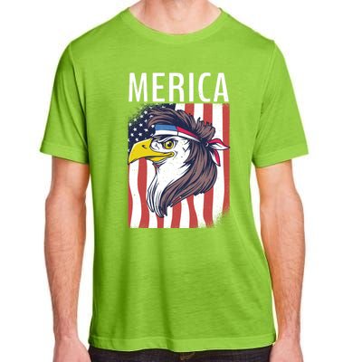 Merica Eagle Mullets 80s Hairstyle Pride Gift Adult ChromaSoft Performance T-Shirt